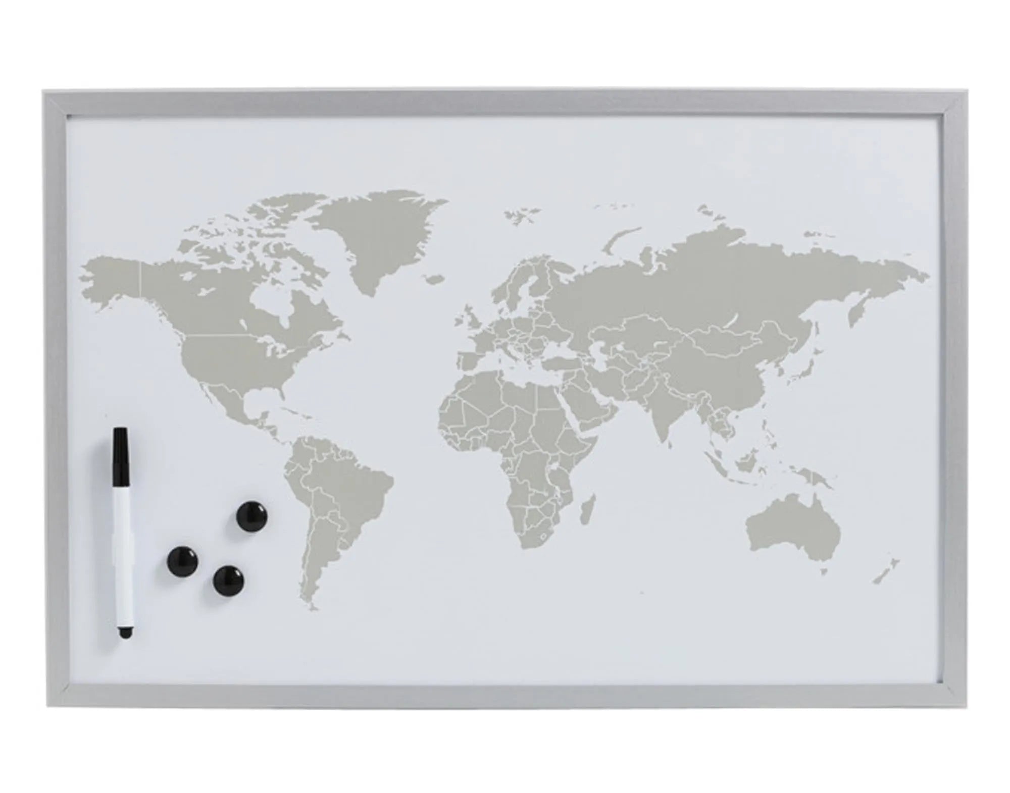 ZELLER Magnet Memobord World grau 60x40 cm in  präsentiert im Onlineshop von KAQTU Design AG. Büromaterial ist von ZELLER PRESENT