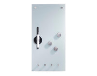 ZELLER Memobord mit Haken Glas weiss 20x40 cm