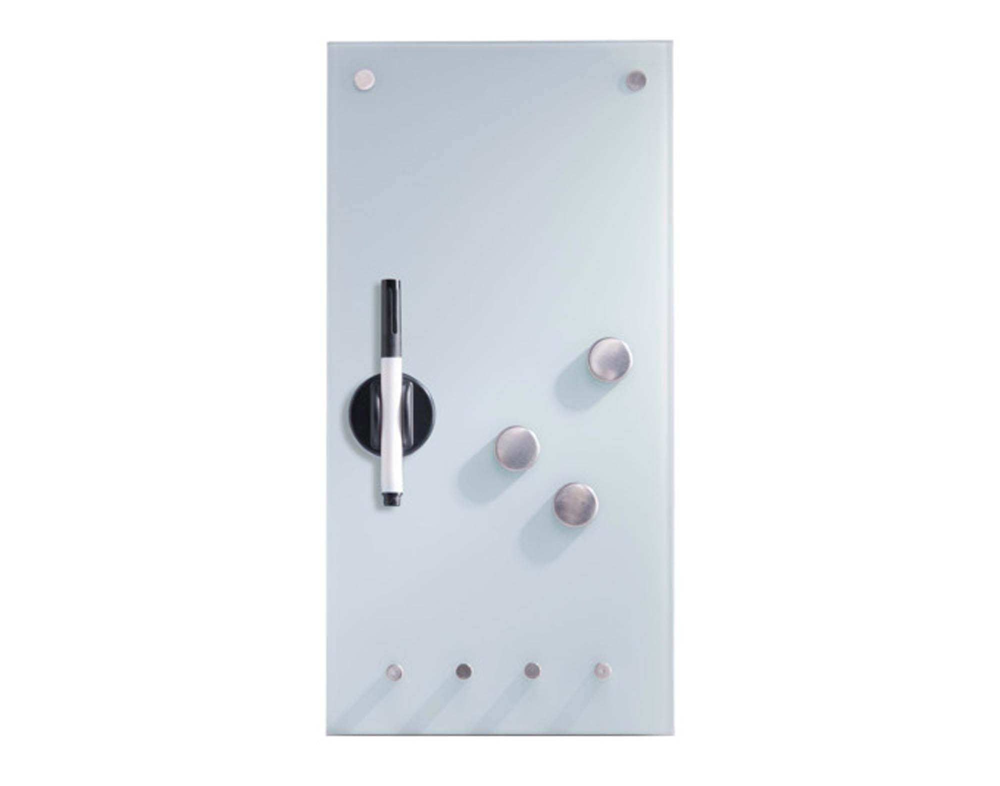 Entdecken Sie das ZELLER Memobord mit Haken aus Glas (20x40 cm) – stilvoll, funktional und ideal für Notizen, Schlüssel und moderne Einrichtung.
