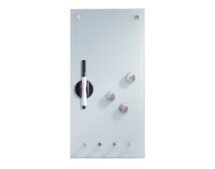 ZELLER Memobord mit Haken Glas weiss 20x40 cm