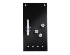 ZELLER Memobord mit Haken Glas schwarz 20x40 cm
