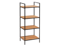 ZELLER Standregal mit 4 Ablagen Bamboo Metallschwarz 39x33x95 cm