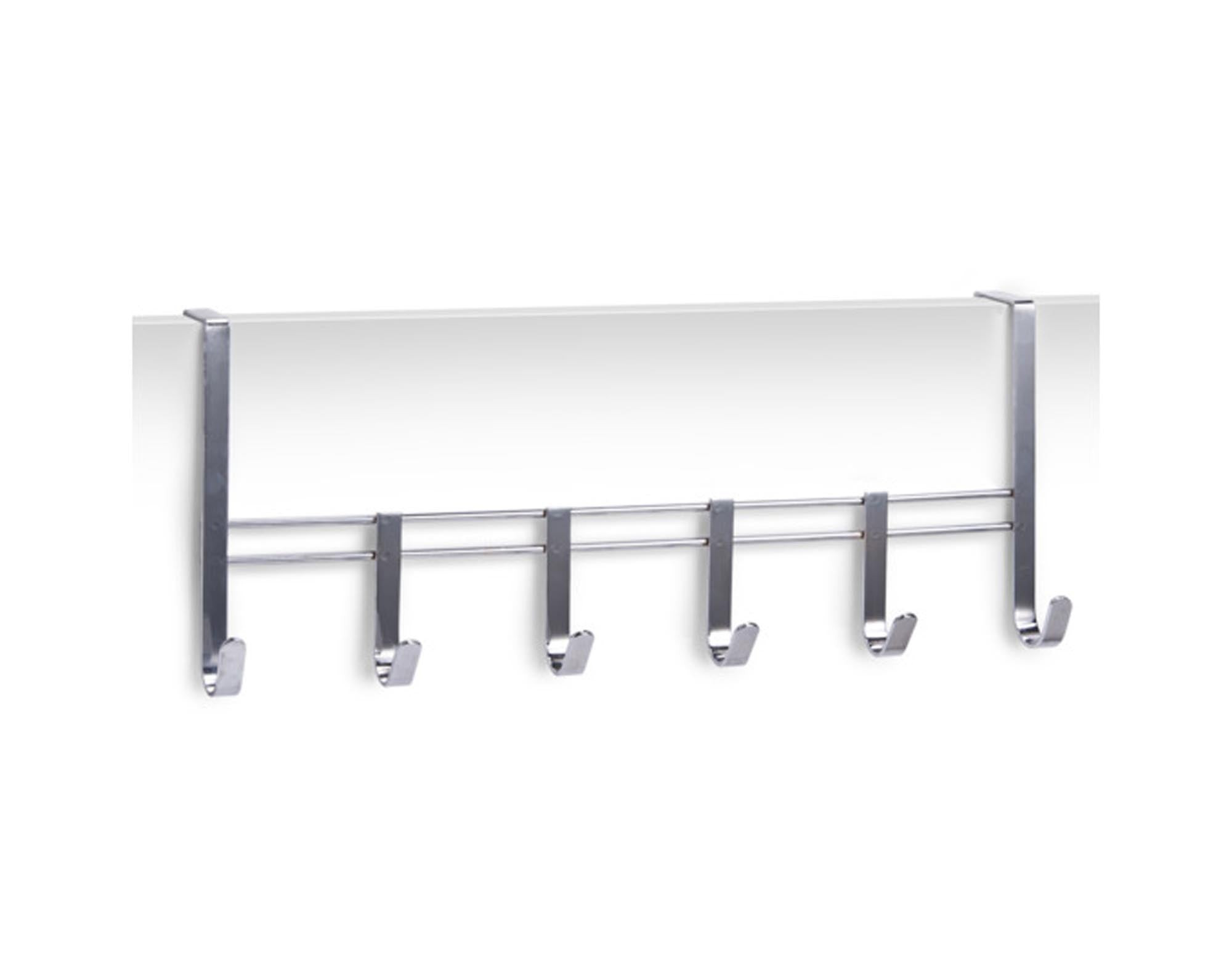 Zeller door hook strip 6 hook metal chrome -plated 51x8x20.5 cm