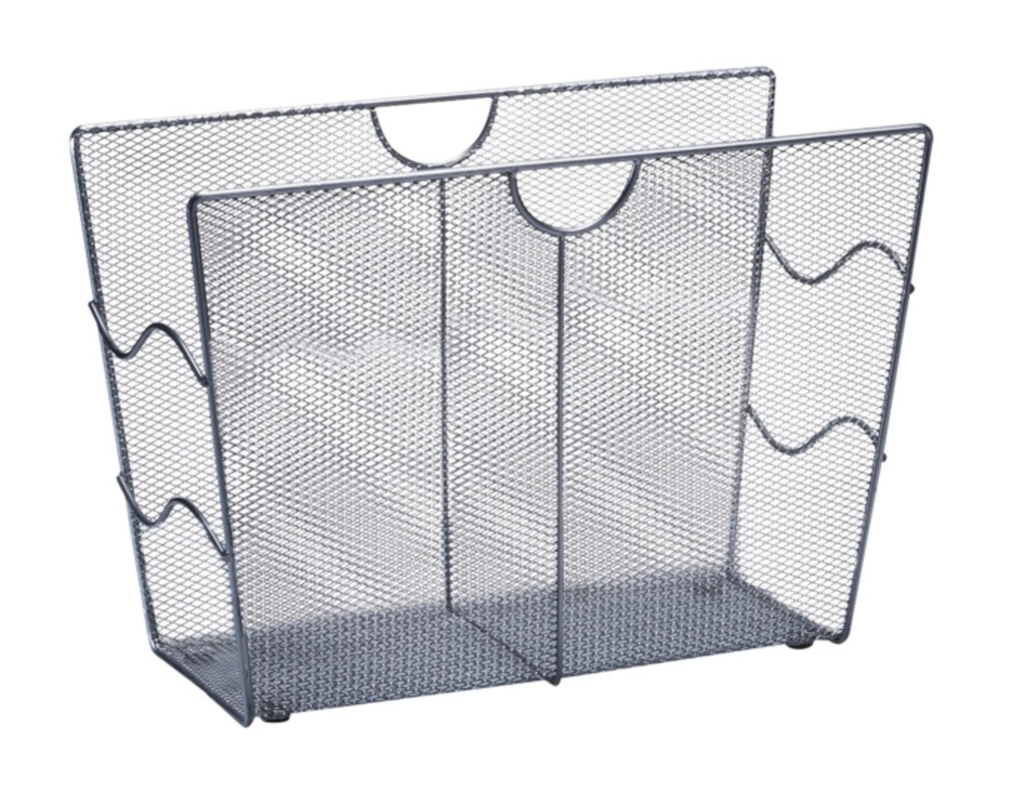 ZELLER Zeitungsständer Mesh Metall silber 39x17.5x27 cm in  präsentiert im Onlineshop von KAQTU Design AG. Zeitungshalter ist von ZELLER PRESENT