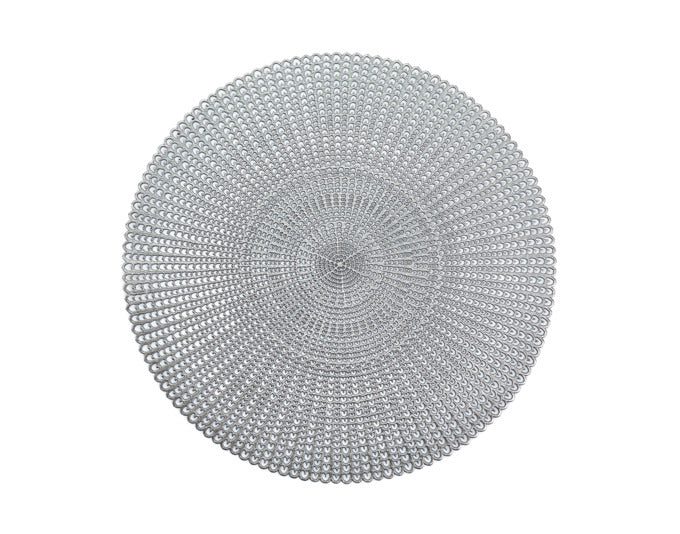 ZELLER Tischset Cut out silber ø 41 cm in  präsentiert im Onlineshop von KAQTU Design AG. Tischset ist von ZELLER PRESENT