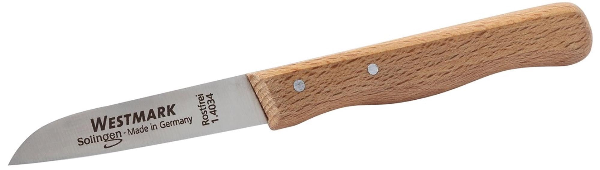 Schälmesser Greta, gerade Klinge in Braun präsentiert im Onlineshop von KAQTU Design AG. Küchenhelfer ist von Westmark