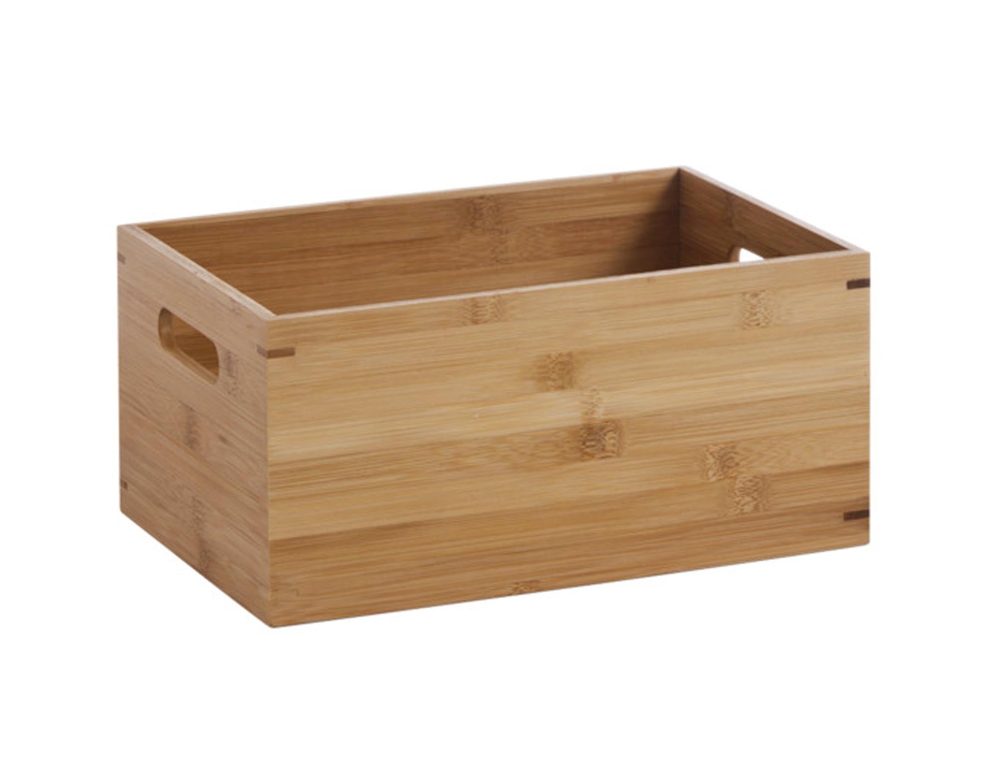 Vielseitige Bambuskiste 30x20x14 cm von ZELLER PRESENT: nachhaltig, robust, ideal für Ordnung im Wohn- oder Kinderzimmer.