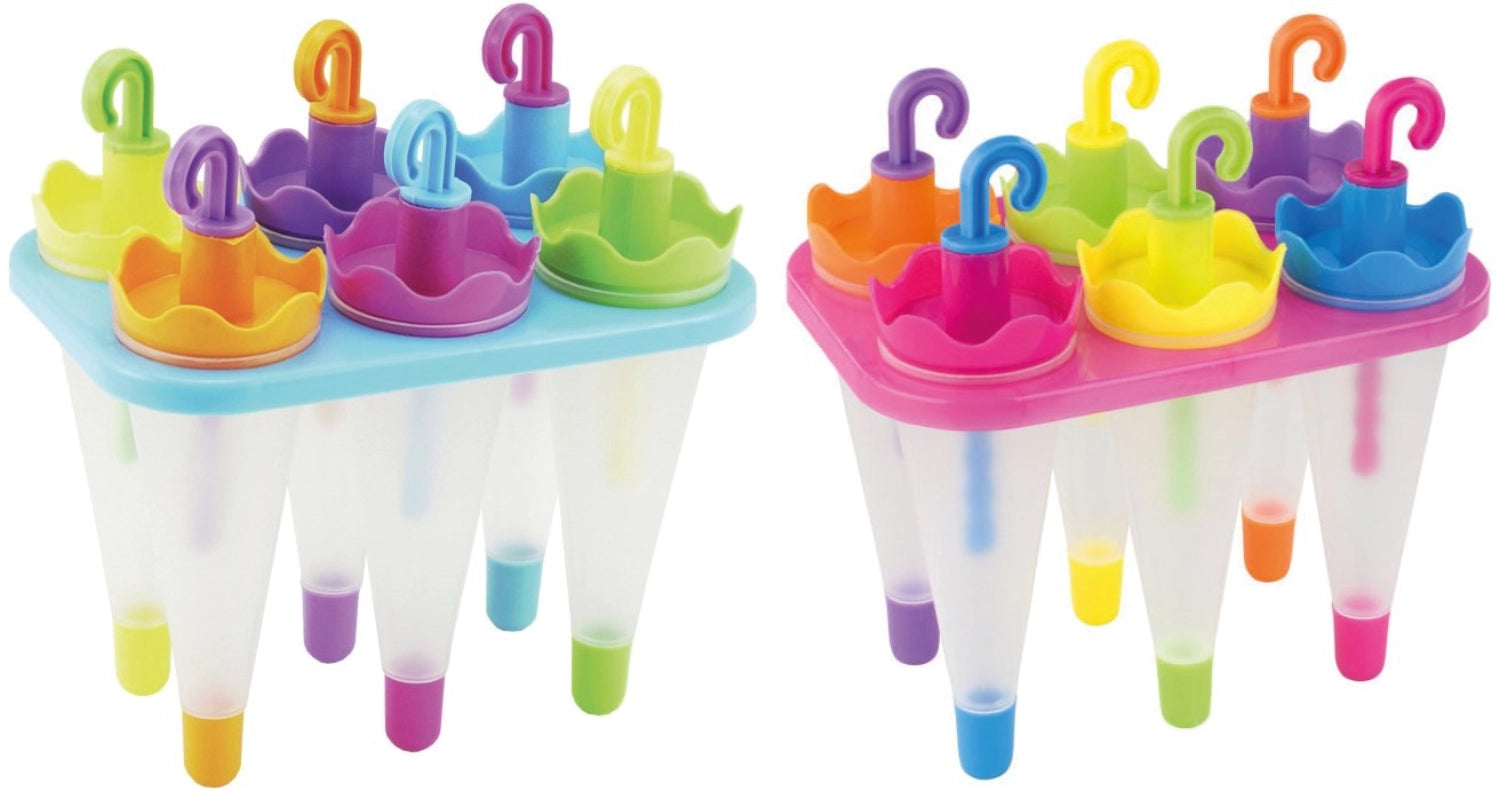 6 Set ombrello di forma di glace, Blaupink assortito