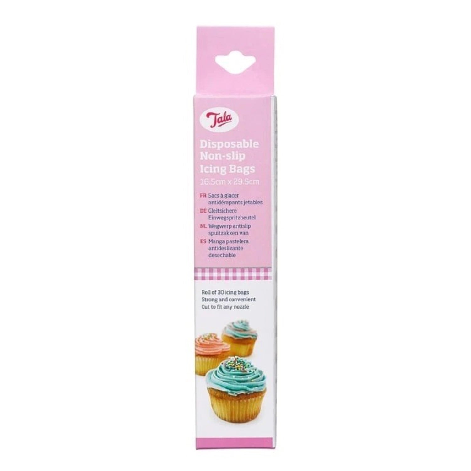 Entdecken Sie die Tala rutschfesten Einweg-Spritzbeutel – 30 Stück für präzises Dekorieren von Torten und Cupcakes. Recycelbar und einfach zu verwenden!