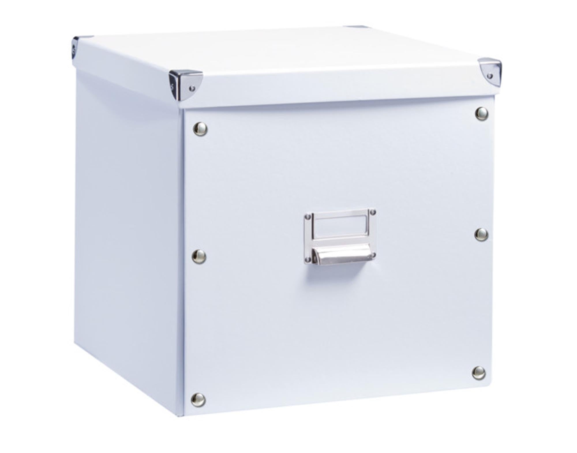 ZELLER Aufbewahrungsbox Karton weiss 33.5x33x32 cm