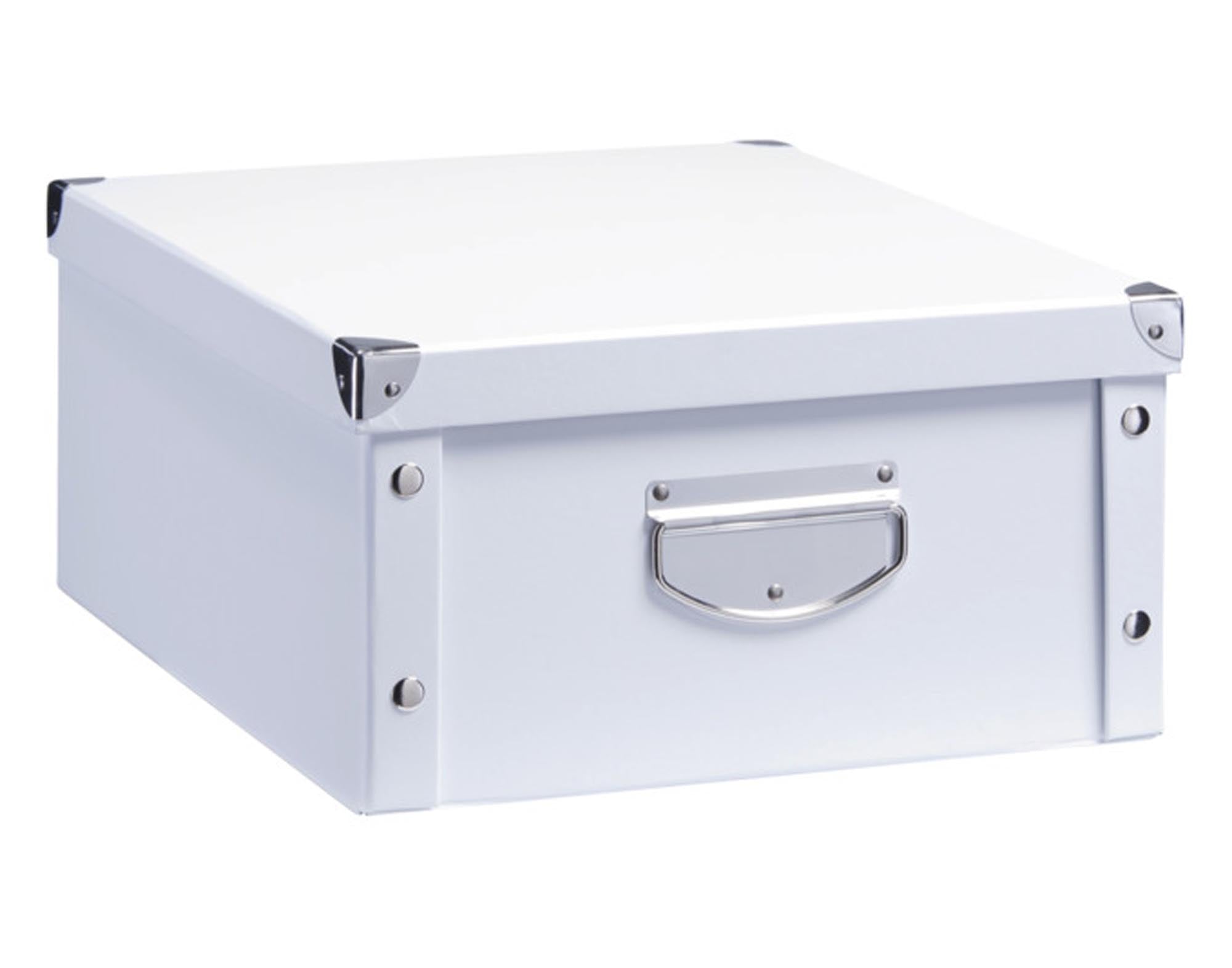 ZELLER Aufbewahrungsbox Karton weiss 40x33x17 cm