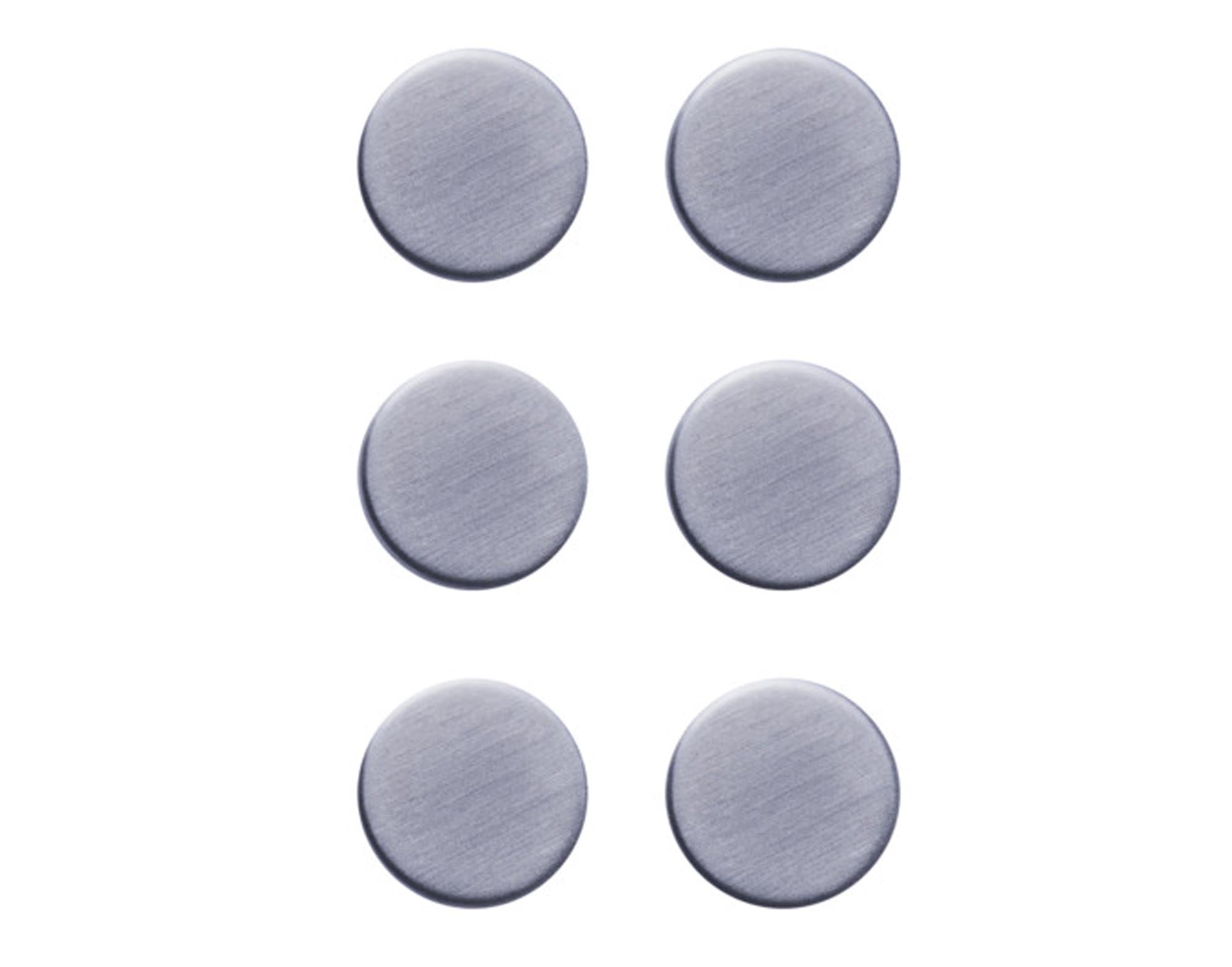 Entdecken Sie das ZELLER Magnet-Set mit 6 extra starken Magneten (ø 2.7 cm) aus Edelstahl. Ideal für Büro und Zuhause, perfekt für Notizen und Fotos!