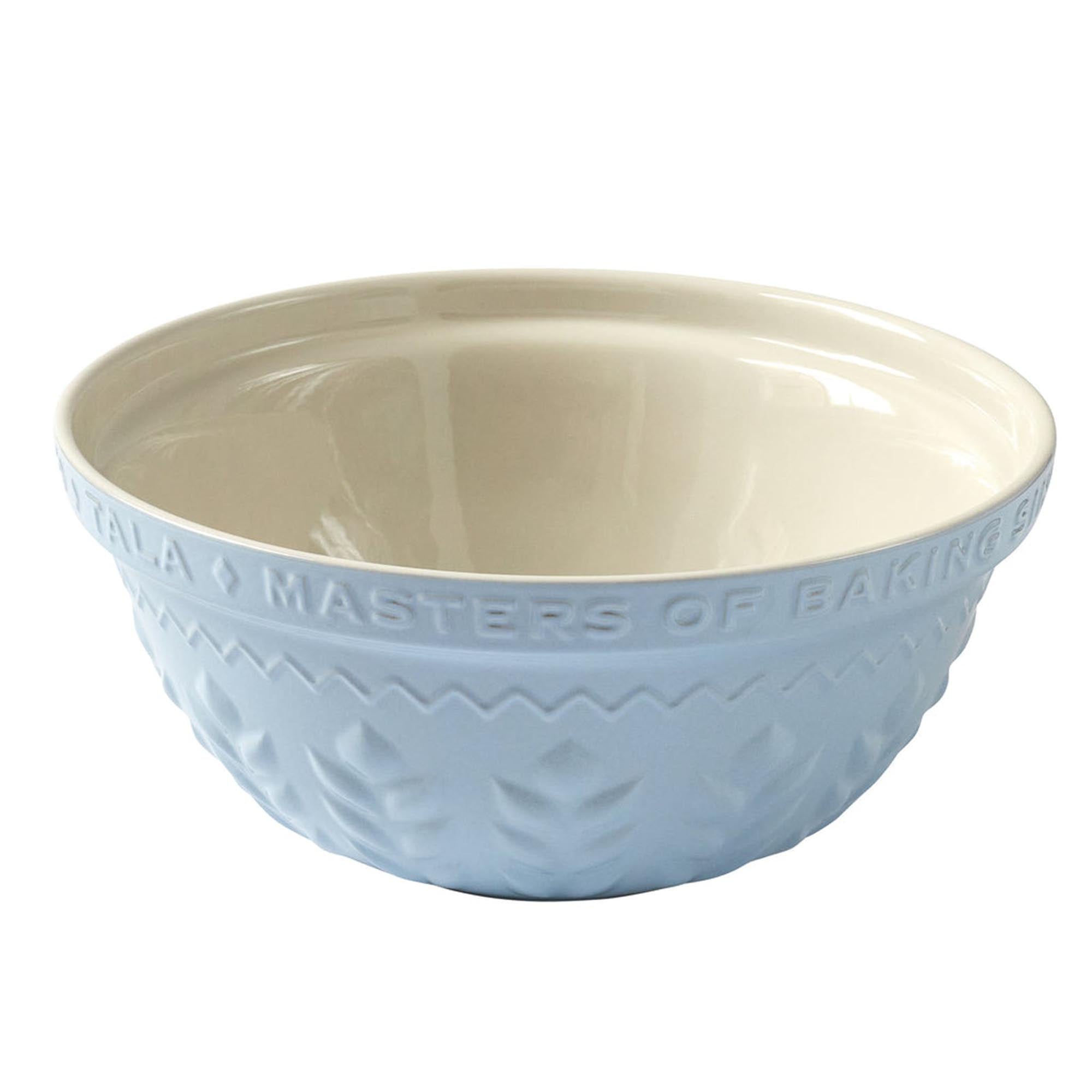Elegante 30cm Steingut-Rührschüssel in Blau mit Corn-Muster von Tala.