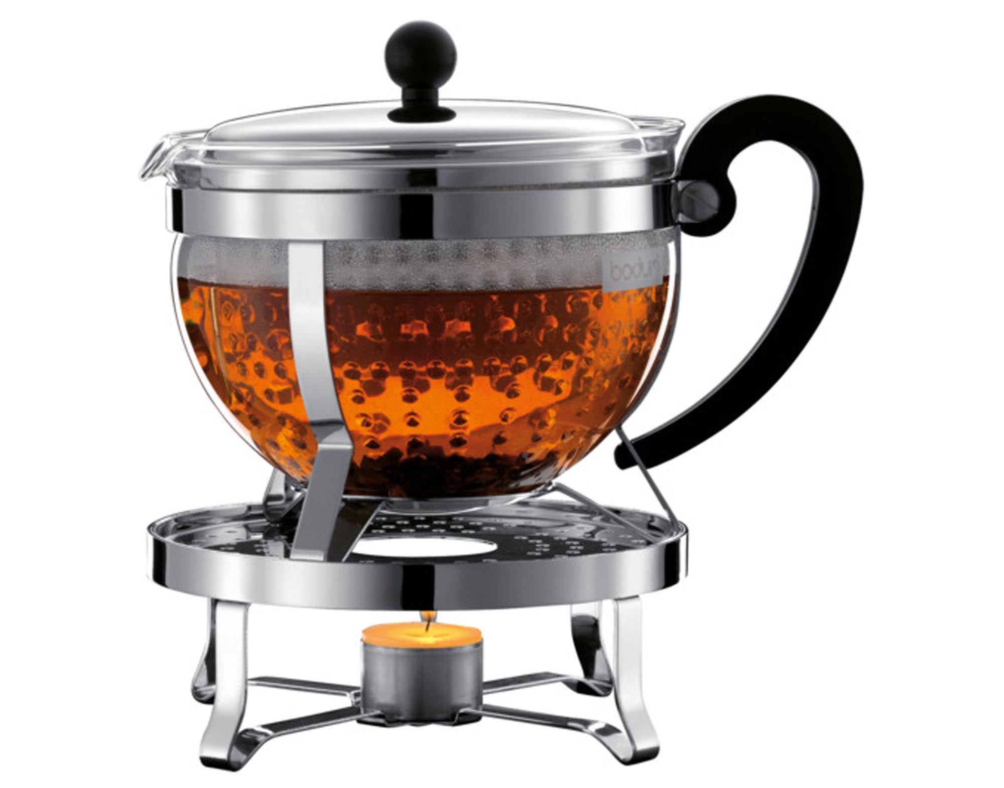 BODUM Teiera Chambord con scaldavivande da 1,3 l