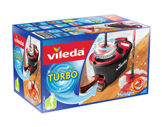 VILEDA Mop Set Easy Wring & Clean Turbo in  präsentiert im Onlineshop von KAQTU Design AG. Haushaltshilfen ist von VILEDA