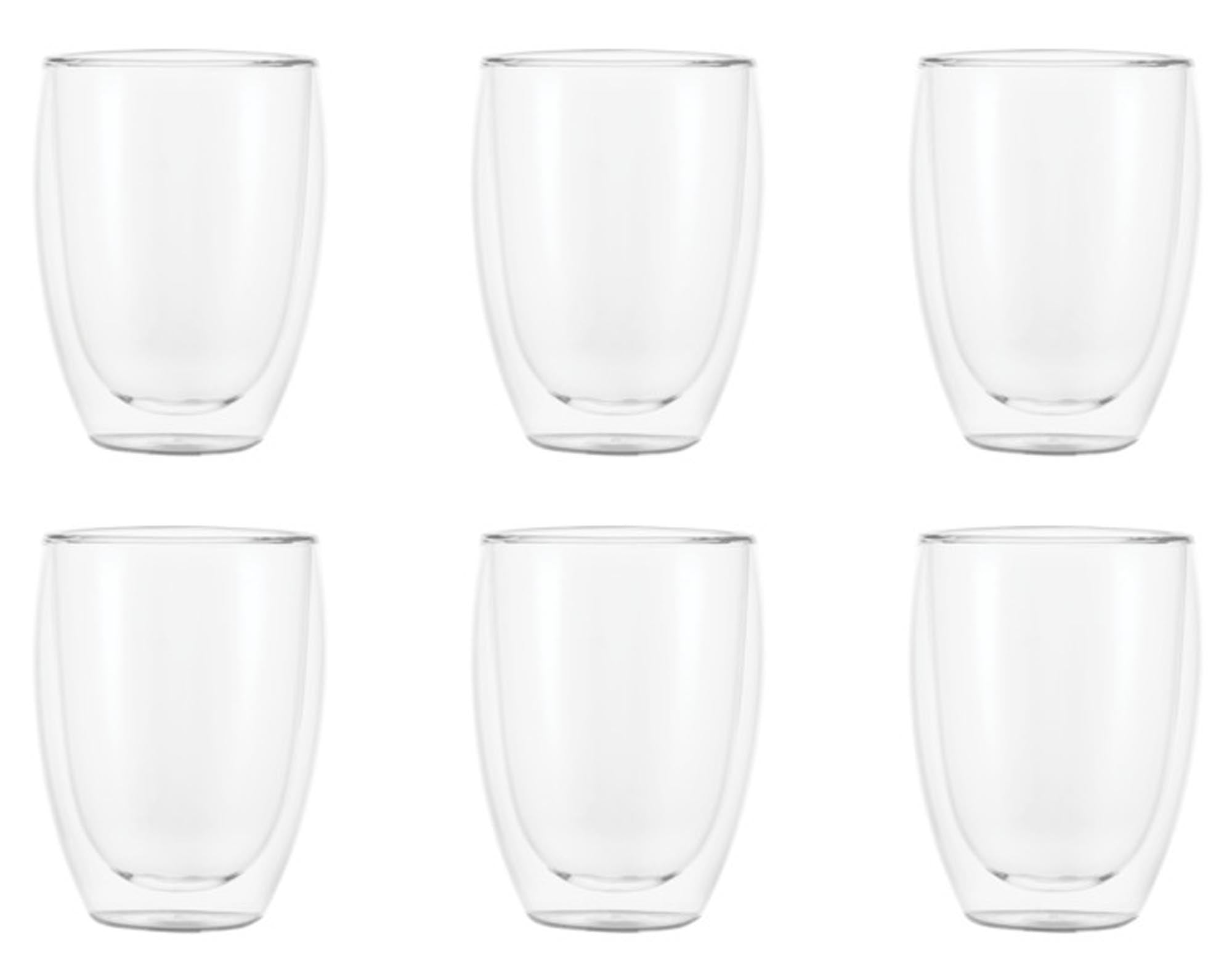 Das doppelwandige Pavina Glas von BODUM (6er Set, 0,35 l) bietet stilvollen Genuss mit exzellenter Isolierung und zeitlosem Design.