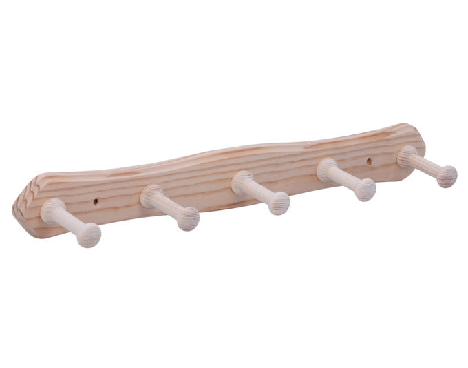 SIRO Garderobenleiste mit 5 Haken 460 mm Kiefer roh in  präsentiert im Onlineshop von KAQTU Design AG. Garderobe ist von SIRO