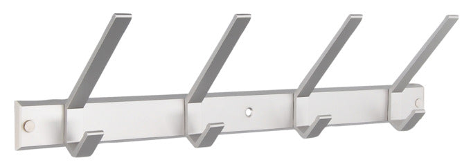 SIRO Garderobenleiste mit 4 Haken 450 mm Aluminium in  präsentiert im Onlineshop von KAQTU Design AG. Garderobe ist von SIRO