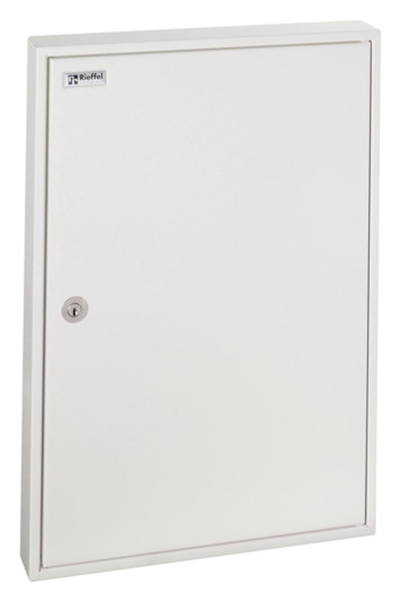 Robuster RIEFFEL KR-21 Schlüsselschrank für 100 Schlüssel, kratzfest, korrosionsbeständig, mit sicherem Schloss.