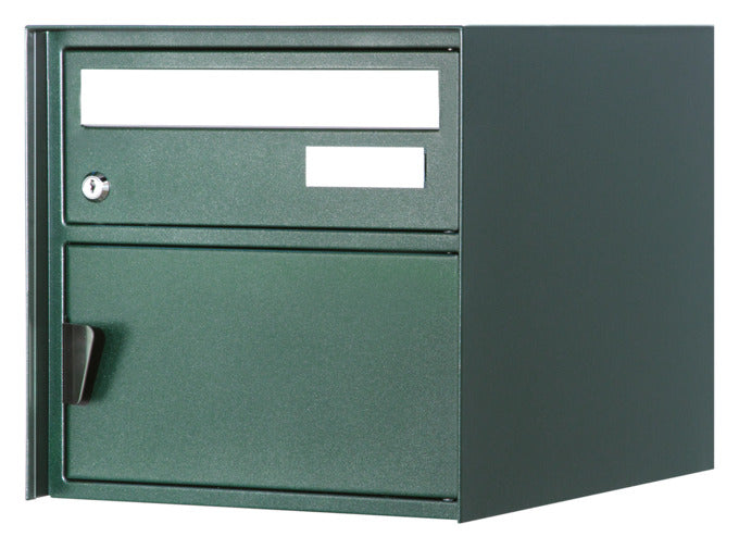 Briefkasten Vevey in dunkelgrün metallic präsentiert im Onlineshop von KAQTU Design AG. Briefkasten ist von HUBER