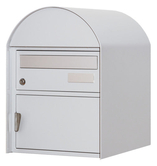 Briefkasten Ascona in RAL 9006 weissaluminium präsentiert im Onlineshop von KAQTU Design AG. Briefkasten ist von HUBER