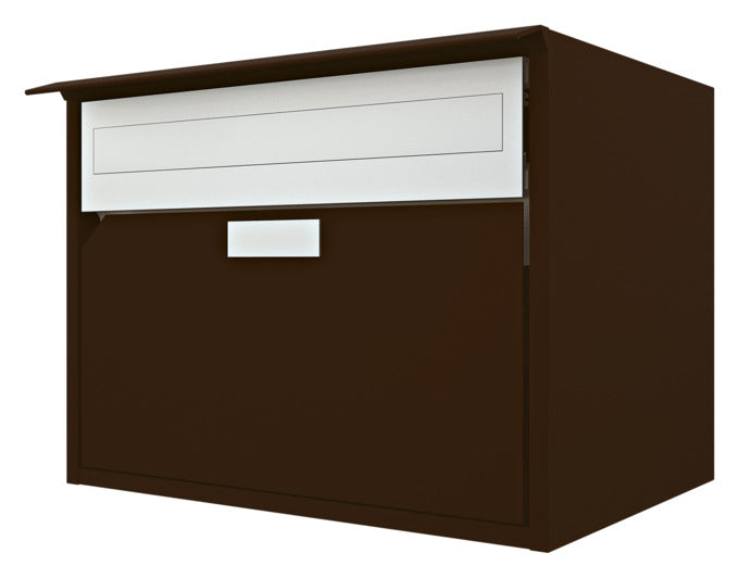 Briefkasten Alu 400 in dunkelbraun präsentiert im Onlineshop von KAQTU Design AG. Briefkasten ist von HUBER