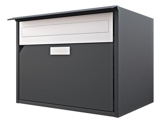 Briefkasten Alu 400 in anthrazit präsentiert im Onlineshop von KAQTU Design AG. Briefkasten ist von HUBER