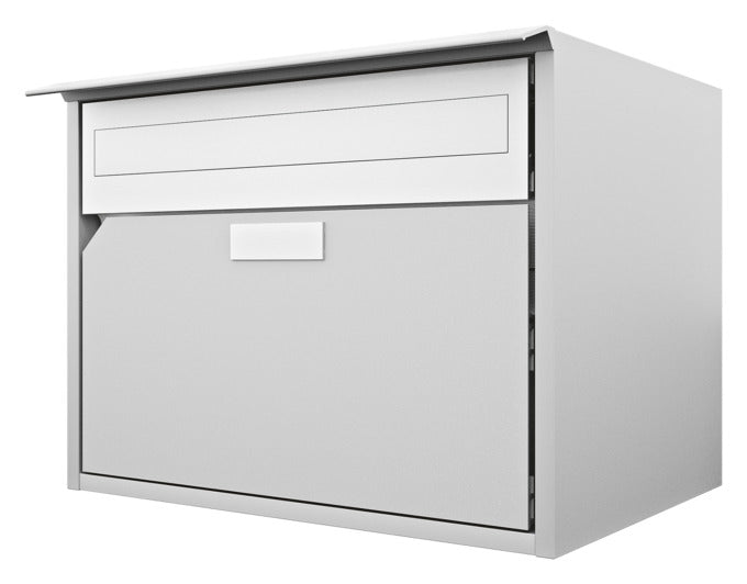 Briefkasten Alu 400 in weissaluminium präsentiert im Onlineshop von KAQTU Design AG. Briefkasten ist von HUBER