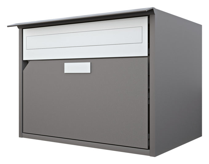 Briefkasten Alu 400 in graualuminium präsentiert im Onlineshop von KAQTU Design AG. Briefkasten ist von HUBER