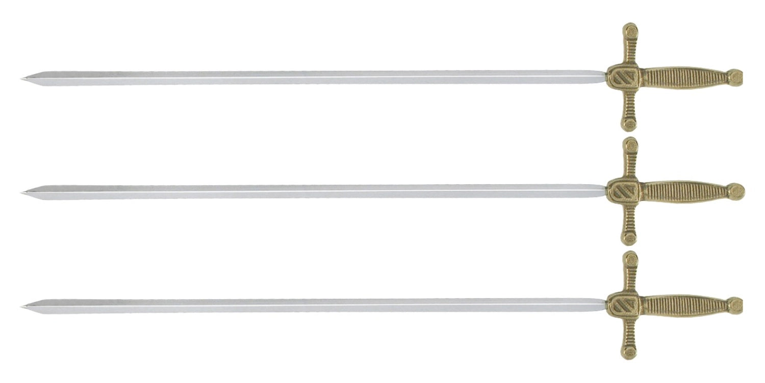 Schaschlikspiesse Schwert 3-tlg., 32x4.5x1.5cm - KAQTU Design