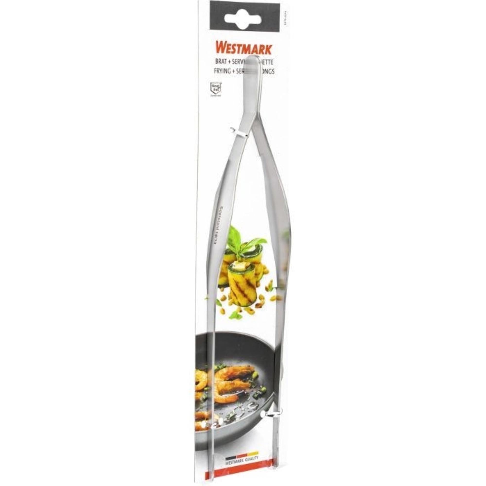 Hochwertige Brat- und Servierpinzette von Westmark, perfekt für präzises Kochen und Servieren, Maße: 29x6.5x2.5cm.