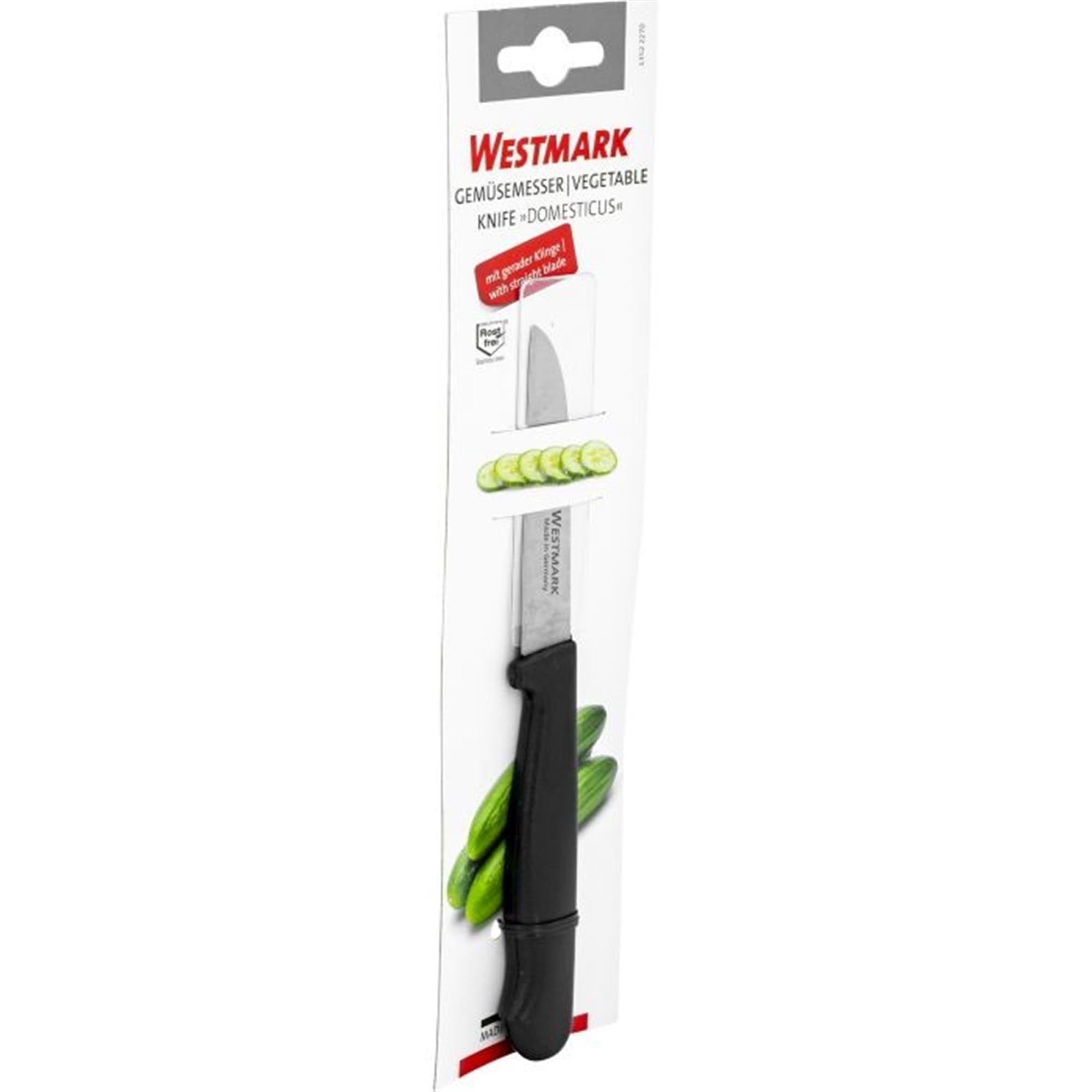 Die Messer-Serie Domesticus von Westmark bietet präzise Schneidwerkzeuge in kompakter Größe, ideal für die Küche.