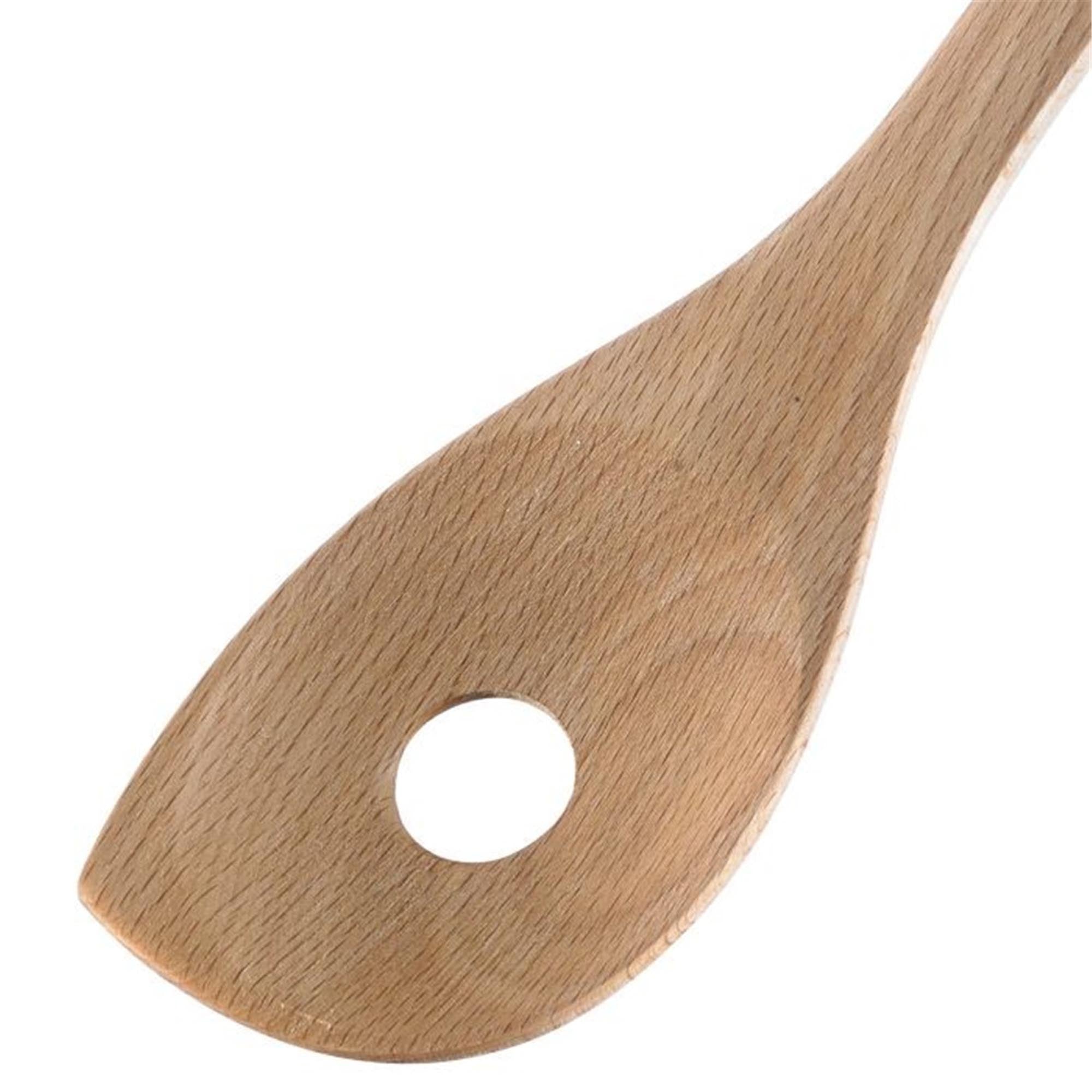 Der Spitzlochlöffel Woody von Westmark, 30cm, ist ein hochwertiges Küchenutensil aus Holz, ideal zum Rühren und Servieren.