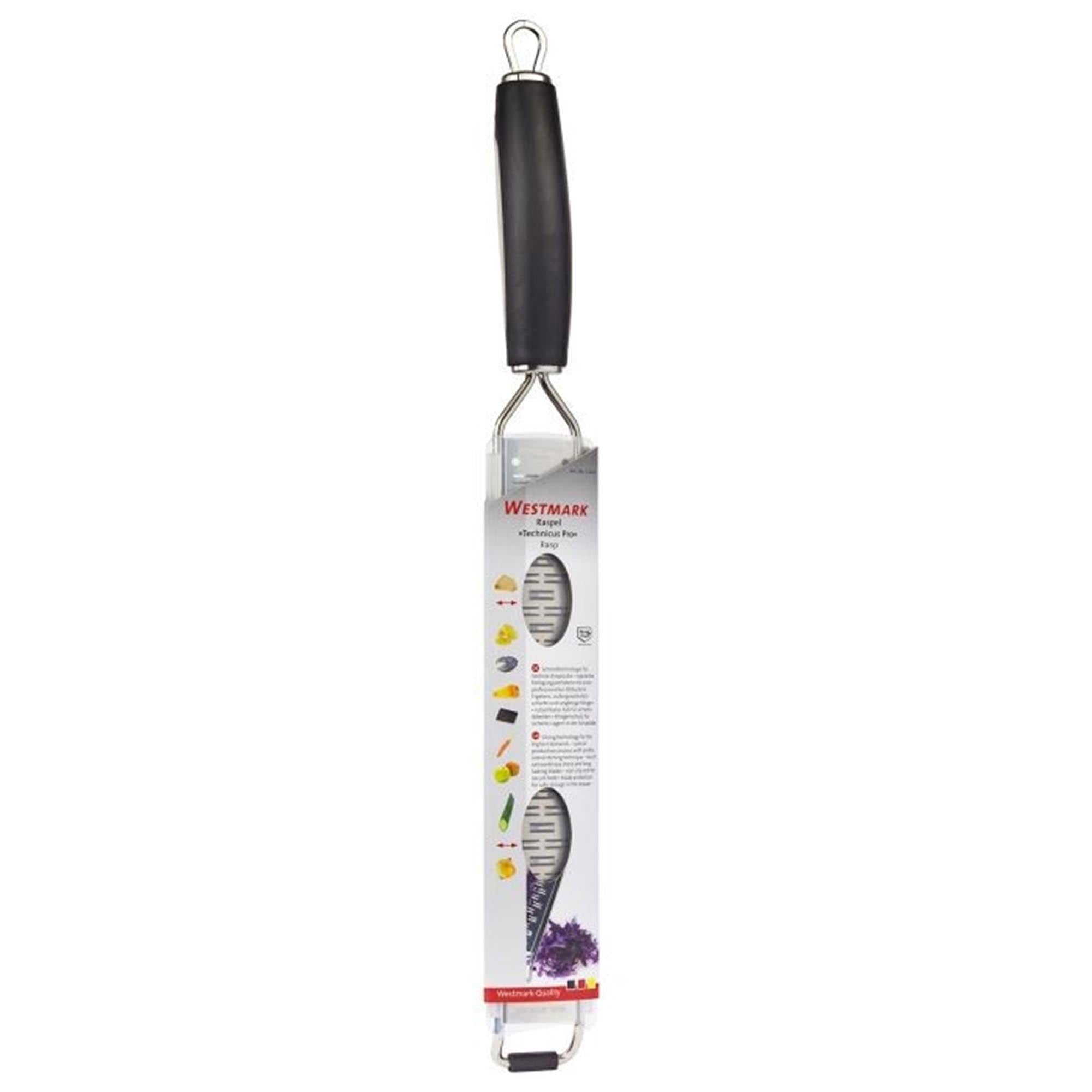 Die Reibe Technicus-Pro von Westmark, 40x3.5x3cm, ideal für präzises Raspeln, robust und vielseitig für Ihre Küche.