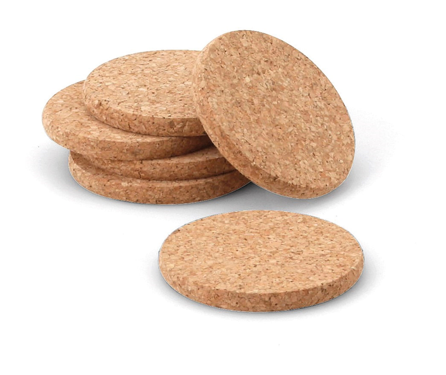6 set di sottobicchieri di vetro di sughero 10 cm