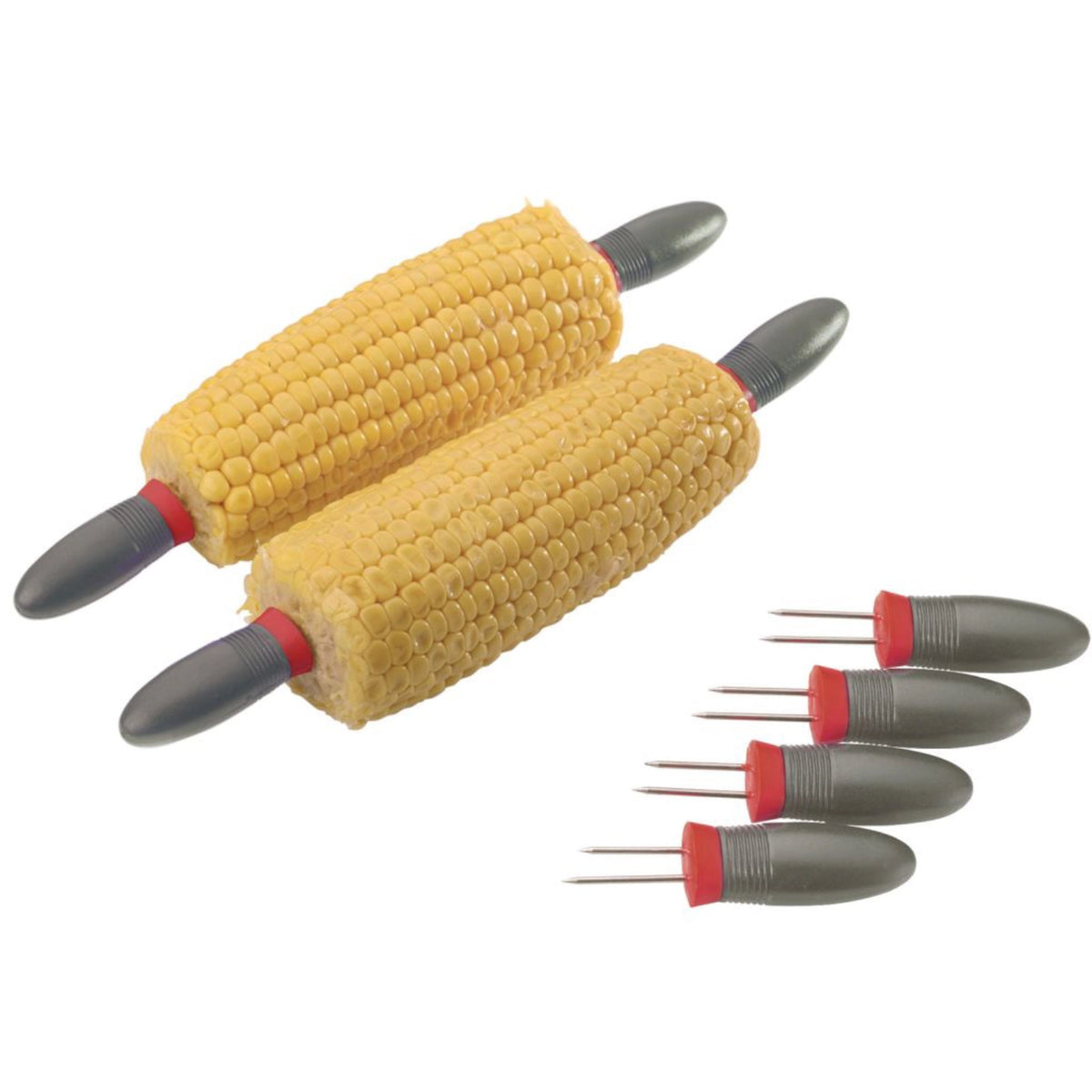 4 Stk. Maiskolbenhalter Spiky, 7.5x1.5x1.5cm in Schwarz präsentiert im Onlineshop von KAQTU Design AG. Grillzubehör ist von Westmark
