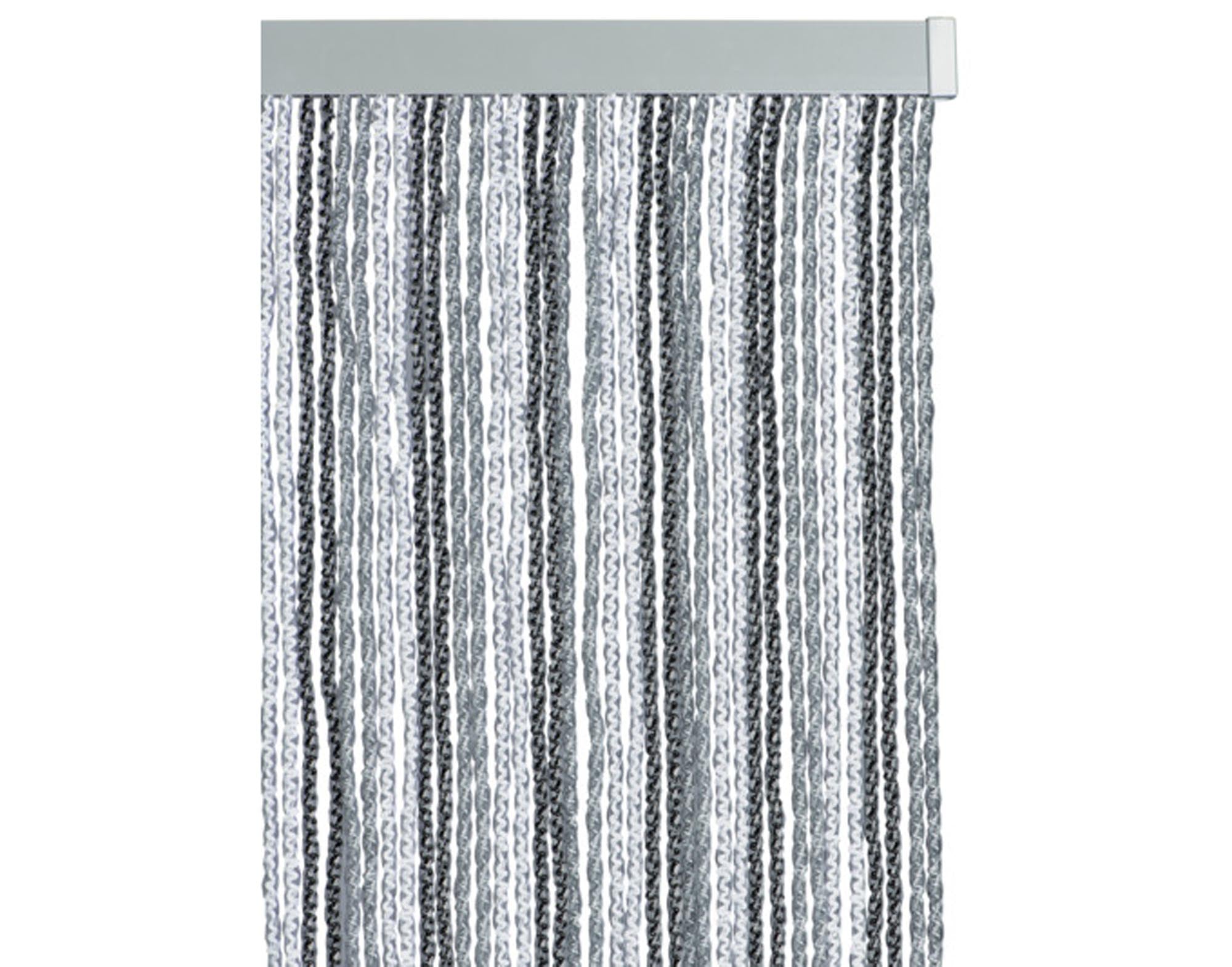 <tc>LA TENDA</tc> Door curtain Arezzo 1 black <tc>weis</tc>s grey 90x210cm