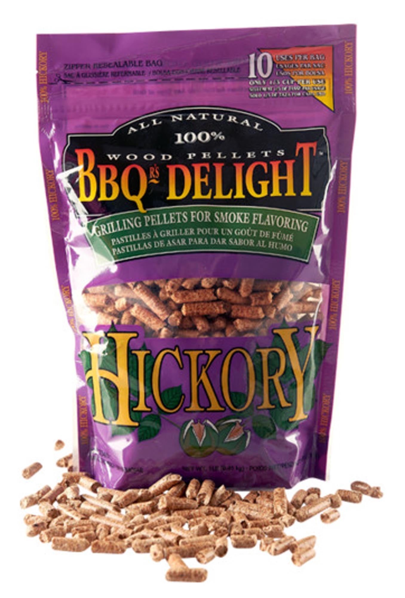 BBQR'S DELIGHT Pellets Hickory 450 g in  präsentiert im Onlineshop von KAQTU Design AG. Grillzubehör ist von BBQ DELIGHT