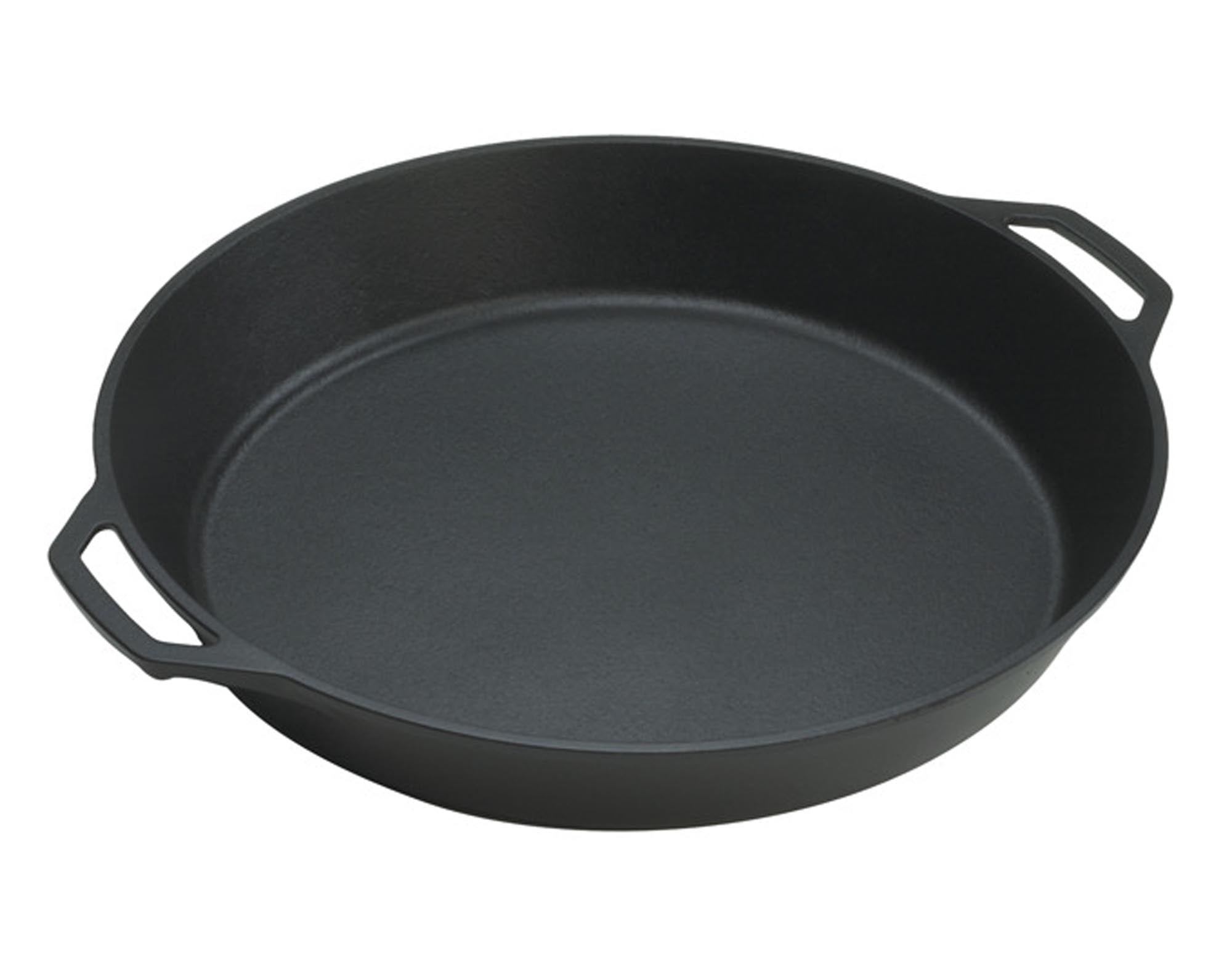LODGE Partypfanne ø 43.2 cm: Perfekt für gesellige BBQs, gleichmäßige Hitze, robust, vielseitig, einfache Reinigung, beeindruckend.