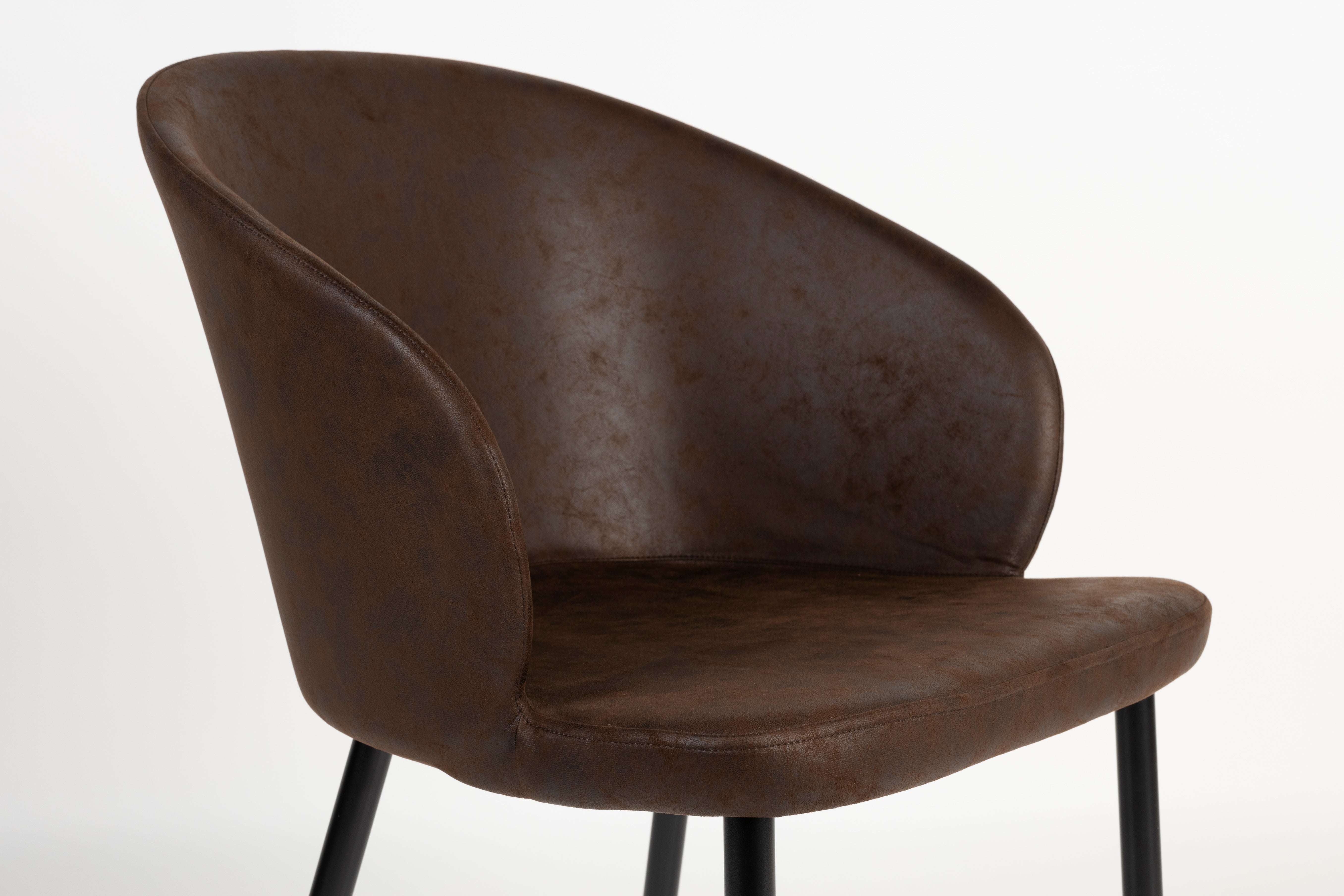 Stuhl Hadid in Braun präsentiert im Onlineshop von KAQTU Design AG. Stuhl ist von White Label Living