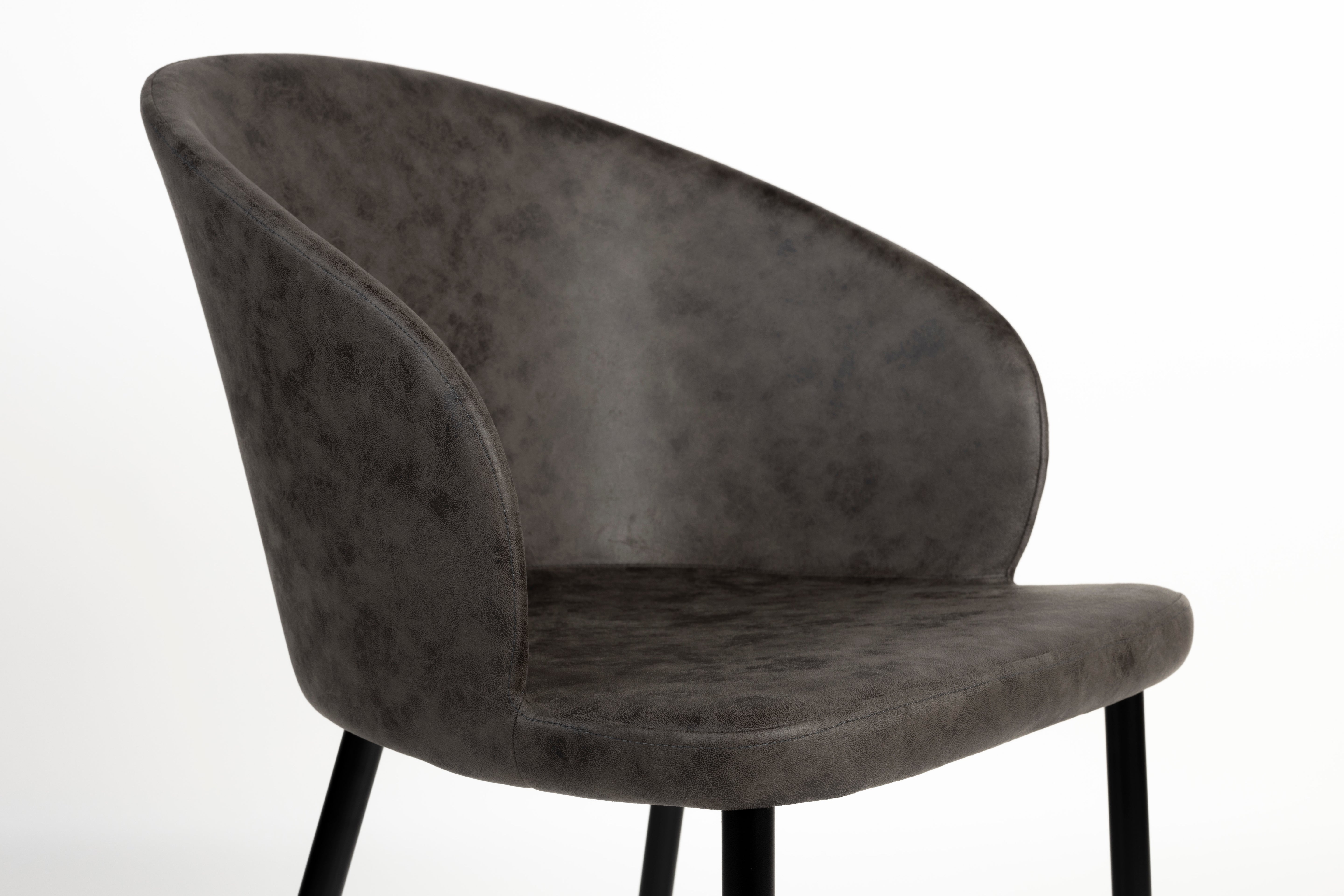 Stuhl Hadid in Anthrazit präsentiert im Onlineshop von KAQTU Design AG. Stuhl ist von White Label Living