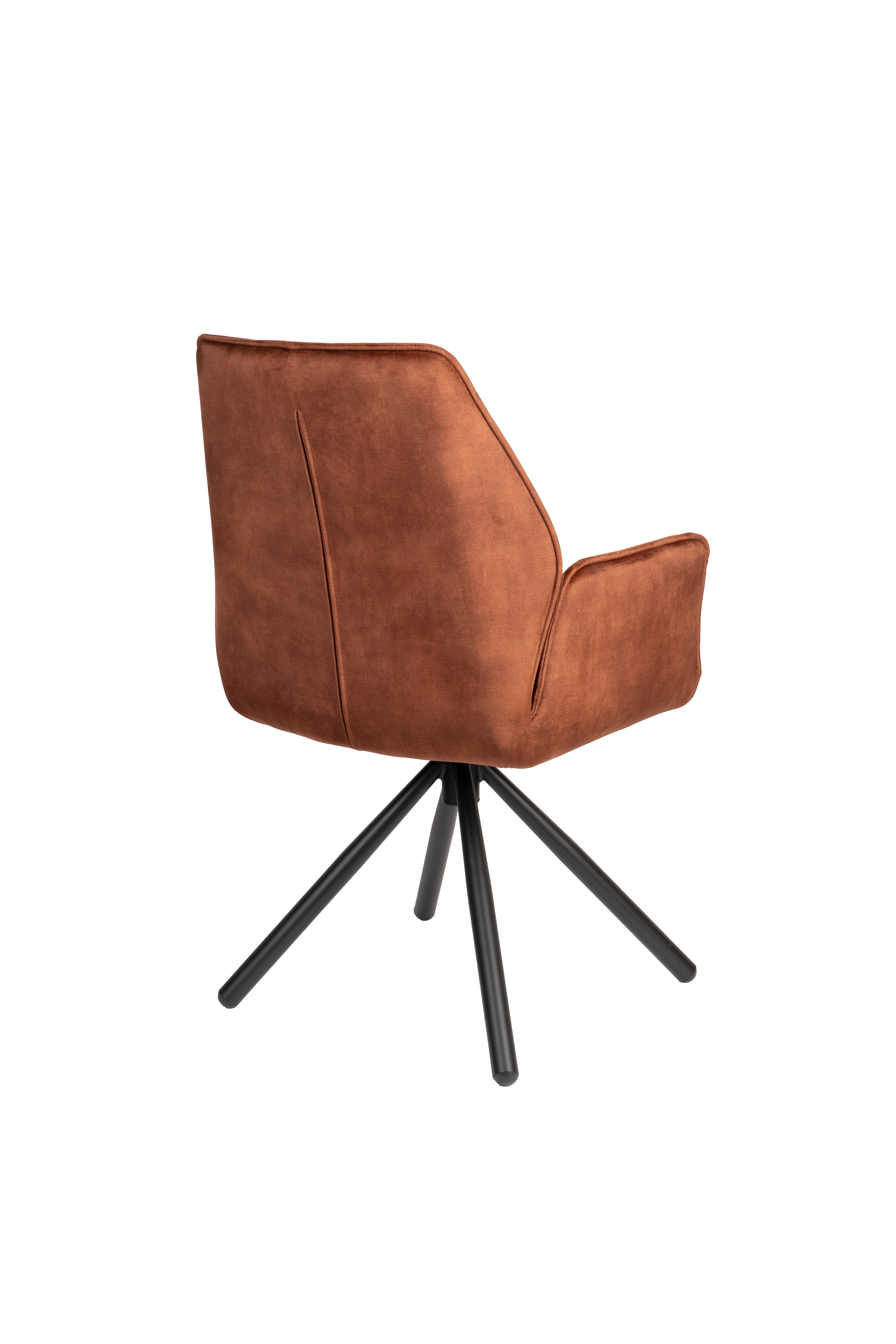 Armlehnstuhl Jamie in Rust präsentiert im Onlineshop von KAQTU Design AG. Stuhl mit Armlehne ist von White Label Living