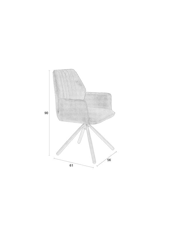 Armlehnstuhl Jamie in Rust präsentiert im Onlineshop von KAQTU Design AG. Stuhl mit Armlehne ist von White Label Living