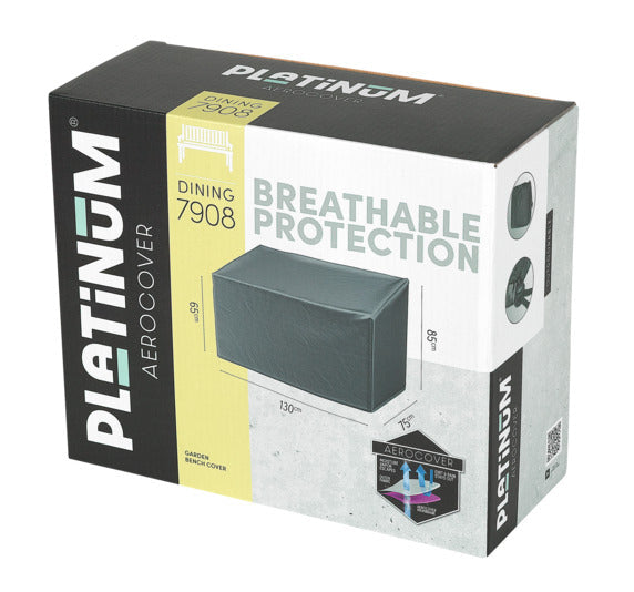 PLATINUM AEROCOVER Schutzhülle Bank 130x75x65/85 cm in  präsentiert im Onlineshop von KAQTU Design AG. Gartenmöbelabdeckung ist von PLATINUM AEROCOVER
