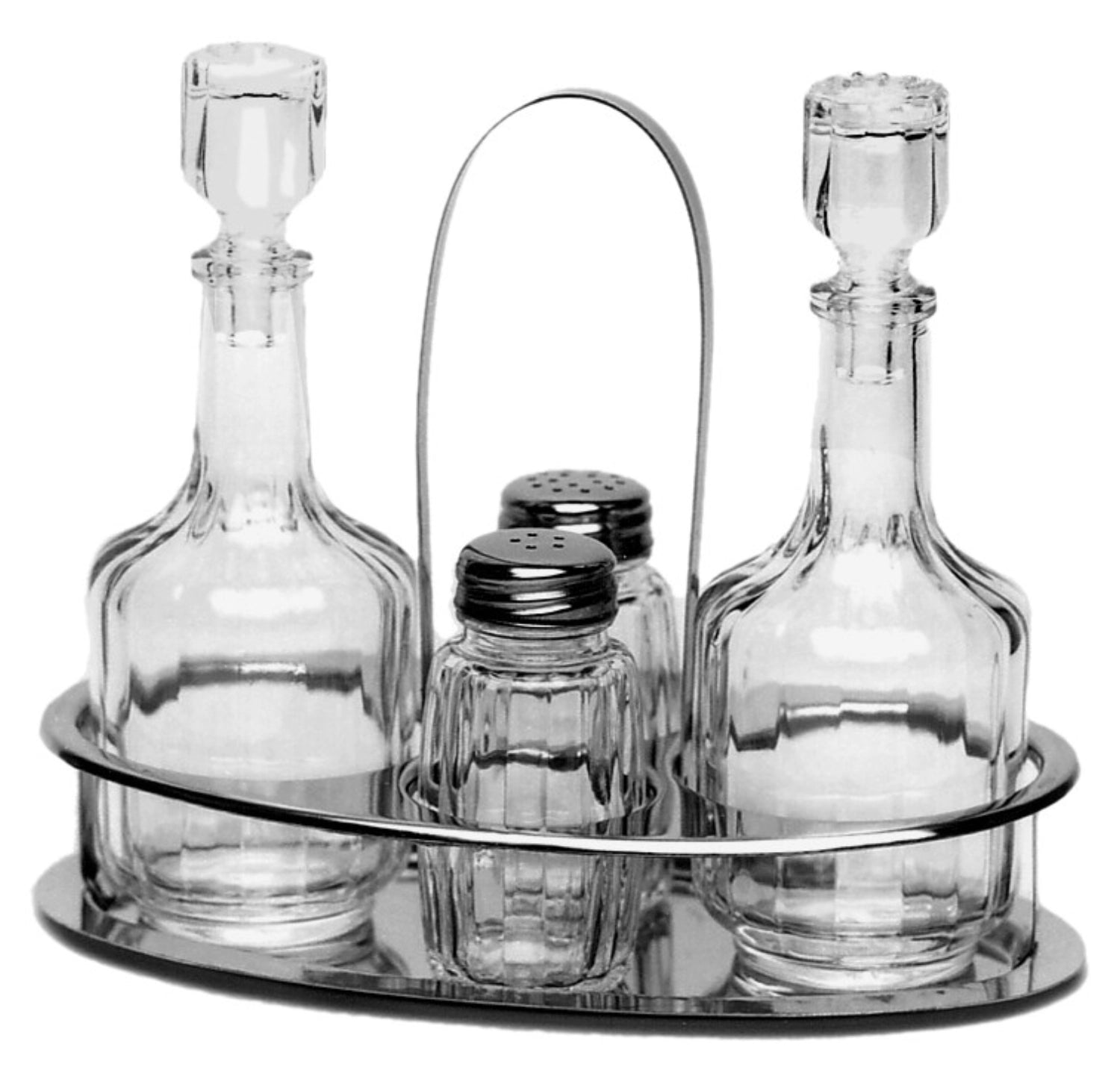 Ménage 4-teilig in Transparent präsentiert im Onlineshop von KAQTU Design AG. Öl & Essig ist von Fortessa