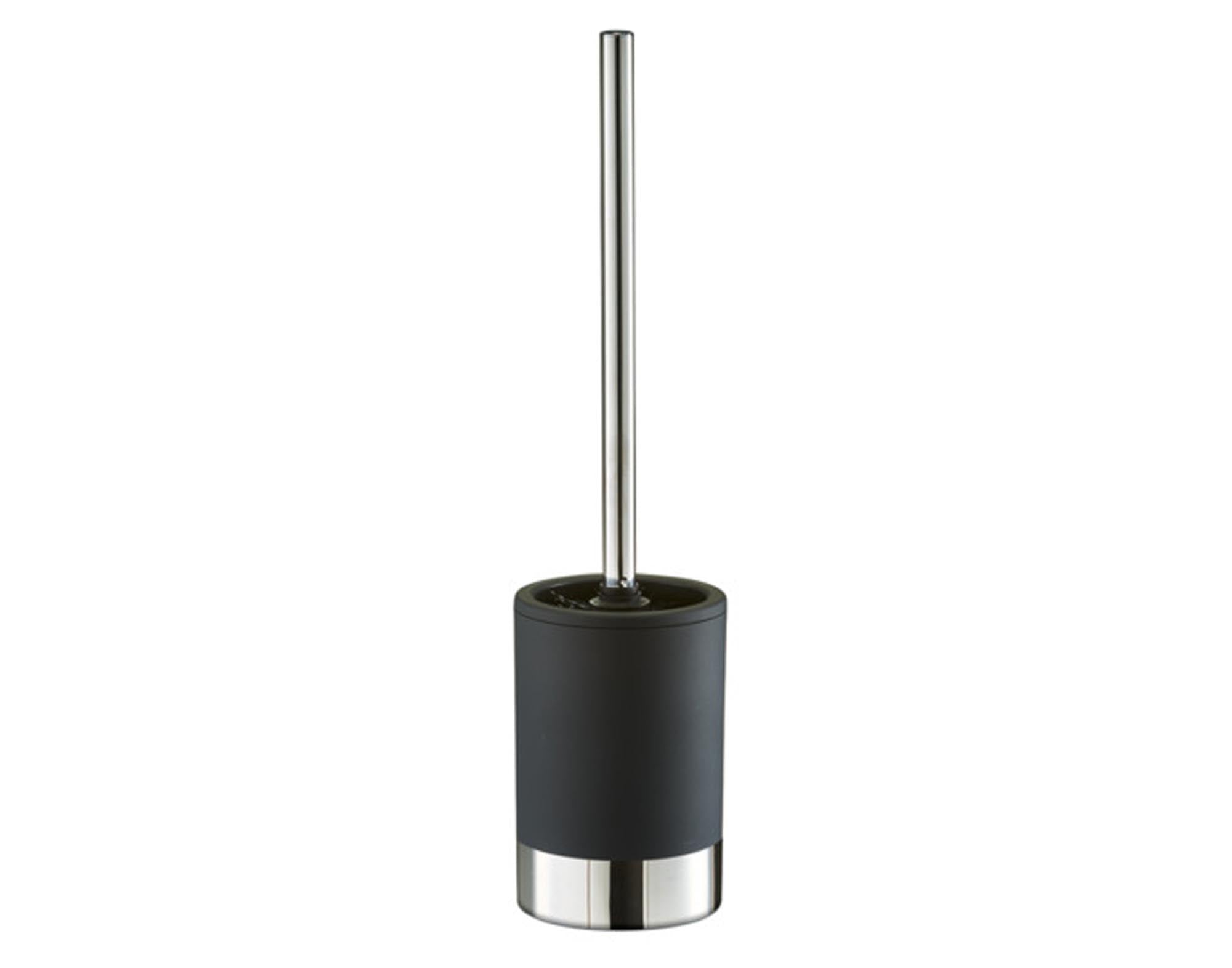 Stilvolle WC-Bürste aus Kunststoff und Edelstahl, ø 10x41 cm, für gründliche Reinigung und elegante Badoptik.
