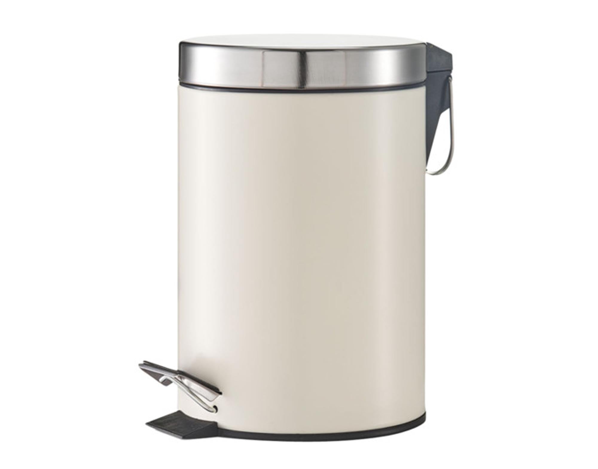 ZELLER Treteimer Metall creme 3 l ø 17x26 cm in  präsentiert im Onlineshop von KAQTU Design AG. Mülleimer ist von ZELLER PRESENT