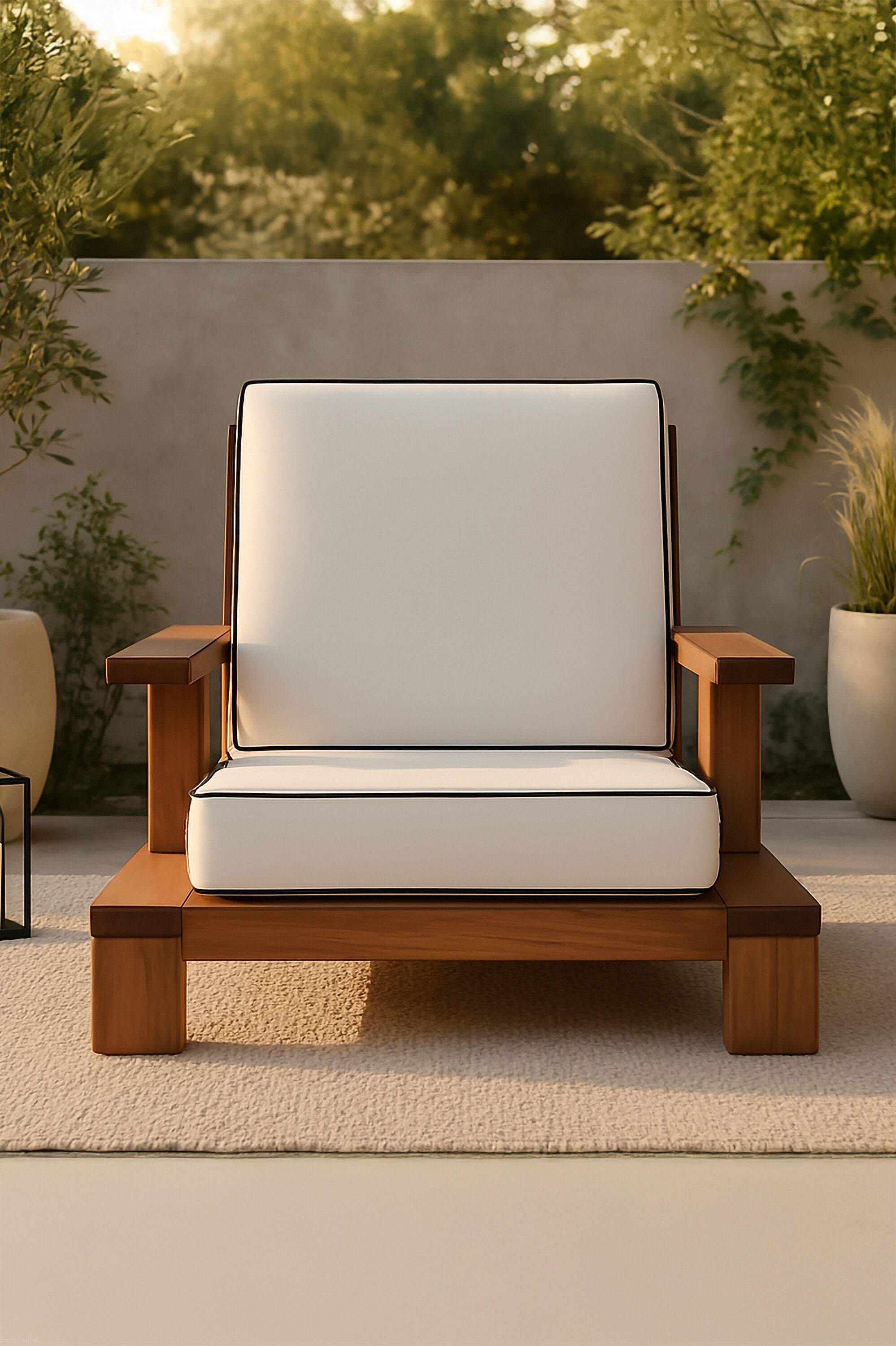 Daria Lounge Chair in Braun präsentiert im Onlineshop von KAQTU Design AG. Outdoor-Sessel ist von Venture Home
