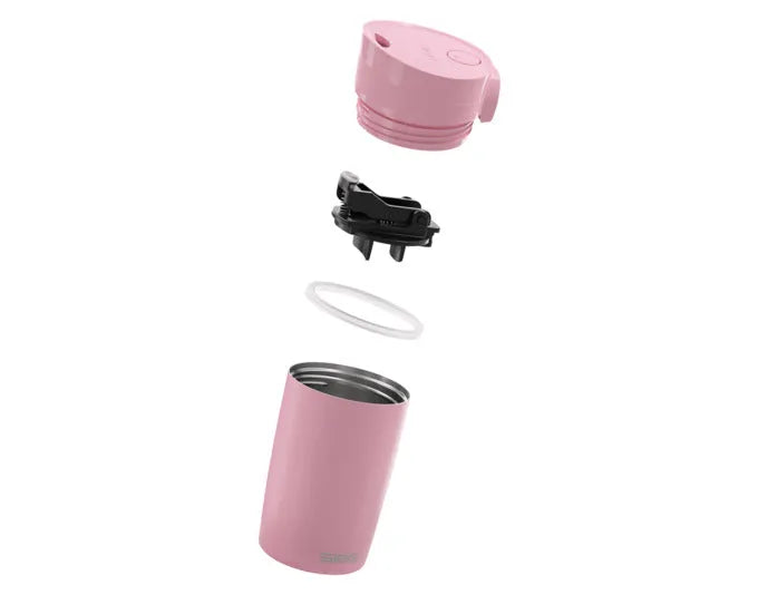 Der SIGG Thermomug Miracle in Lingonberry Touch (0.27 l) ist ein stilvoller, isolierender Becher für unterwegs, der Getränke warm hält.