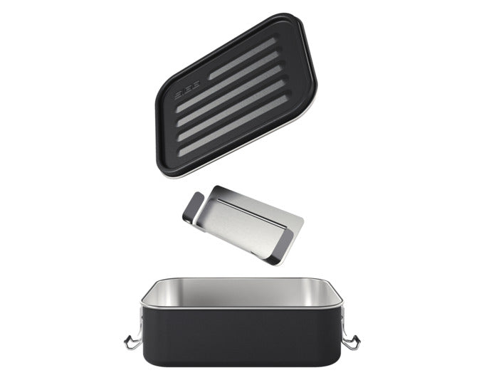 Die SIGG Lunchbox Gemstone Obsidian 1.1 l ist eine stilvolle, robuste und praktische Box für unterwegs, ideal für Mahlzeiten.